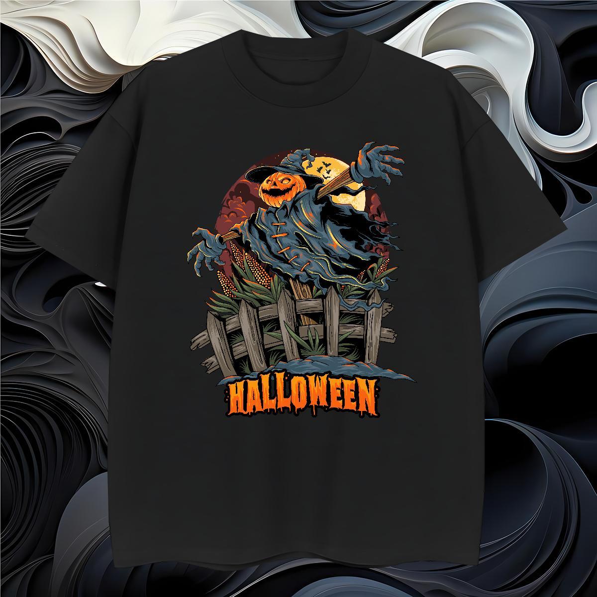 Fashion Men Tops Tees scarecrow Hip Hop 100% Cotton 230g Polos Short Sleeve O-Neck Comfortable Men T Shirts Black Oversized