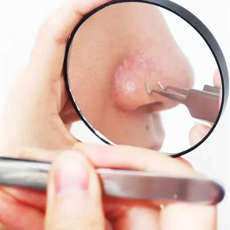 30x Times Magnifying Makeup Mirror Bathroom Suction Cup Black Beauty Mirror Shaving Cleaning Blackheads Round Small Mirror Y240819