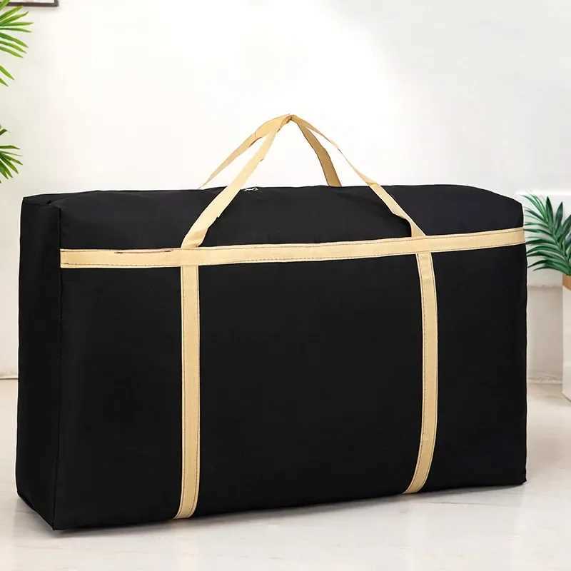 1pc 105L Oxford Cloth Moving Packing Bag Travel Luggage Bag Large Capacity Sturdy Waterproof Clothes Quilts Luggage Storage Bag CL240820