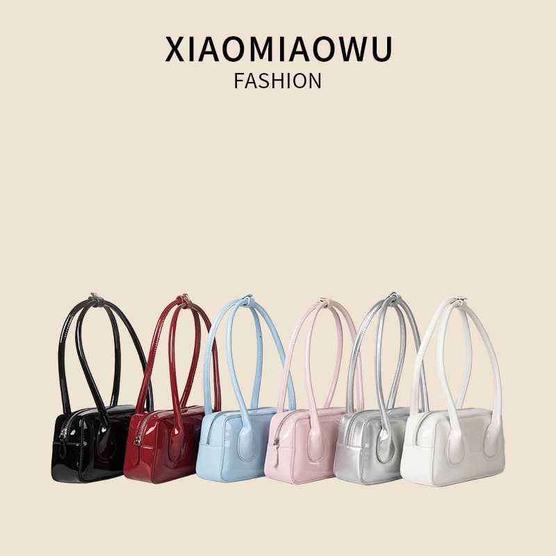 PU Macaron Korean Pink Soft Leather Underarm Bag, niche fashion, high-end sense, summer versatile hand-held shoulder bag