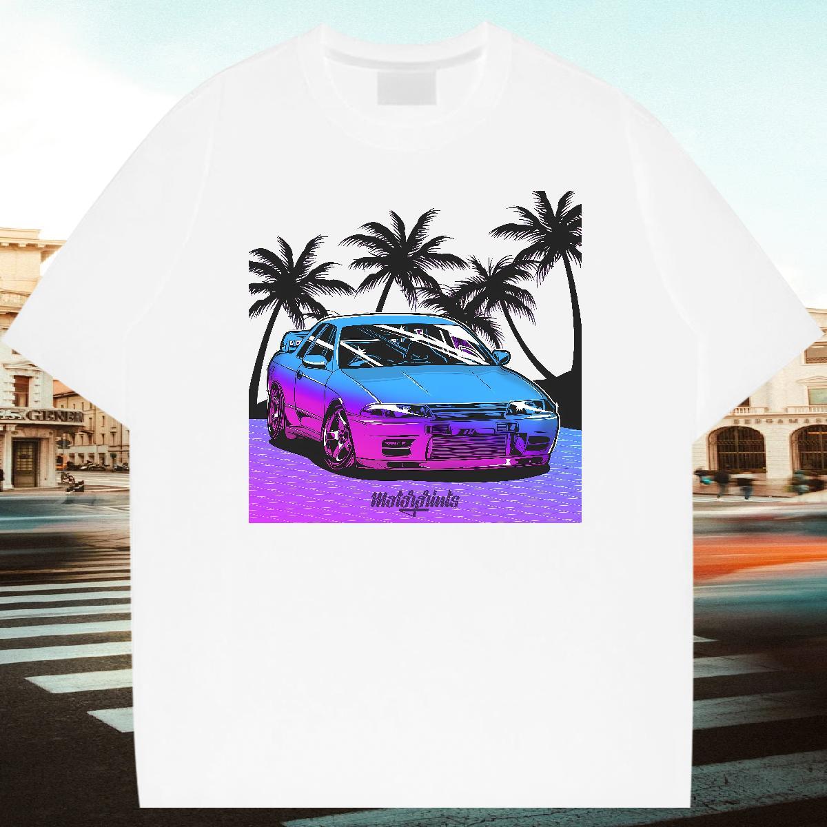 TOP Quality Couples T Shirts Outdoor 100% Cotton 230g Custom Big Size O Neck Short Sleeves car T Shirt For Man Fashion Designer Clothes