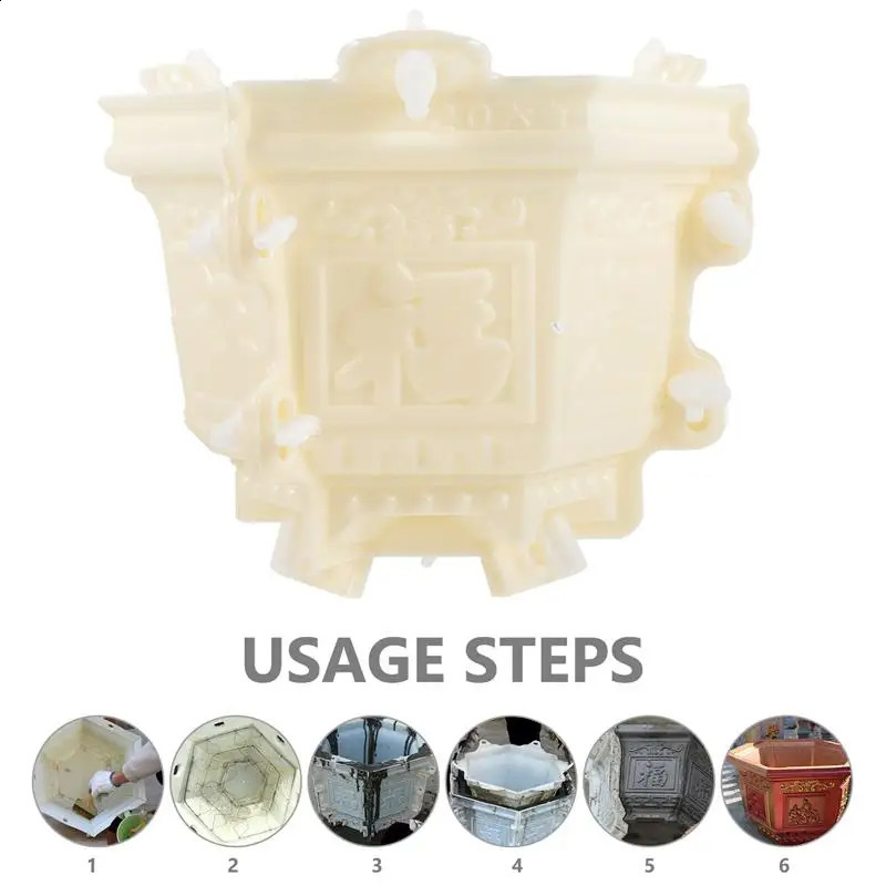 Plastic Mold Flower Pot Crafts Cement DIY Home Decor Bonsai Planter Making Shape Storage Case Flower Concrete Mould Pot Molds 240819