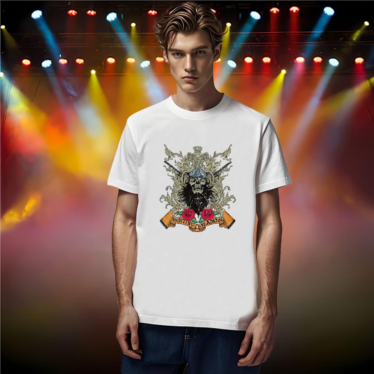 Unisex Man T Shirts long-barrelled gun Short Sleeve Soft Sports Casual Cartoon Printing L-4XL 230g Cotton Men Clothes T-Shirt Customized Clothings
