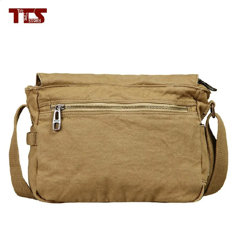 Casual Canvas Men Messenger Bags The Time Story Big Satchel Shoulder Bags Male 15.6 inch Laptop Briefcase Travel School Slingbag 240819