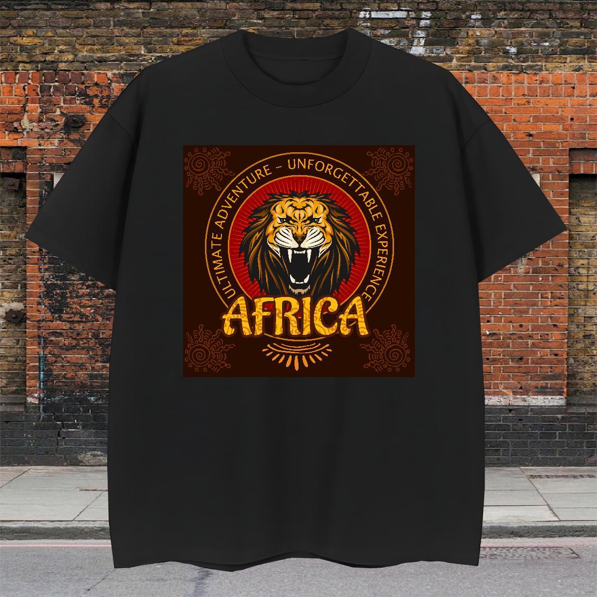 Fashion Tshirt for Man Woman lion Outdoor 230g Cotton Tshirts Breathable Short Sleeve TOP Quality Mens T Shirts DIY Anime