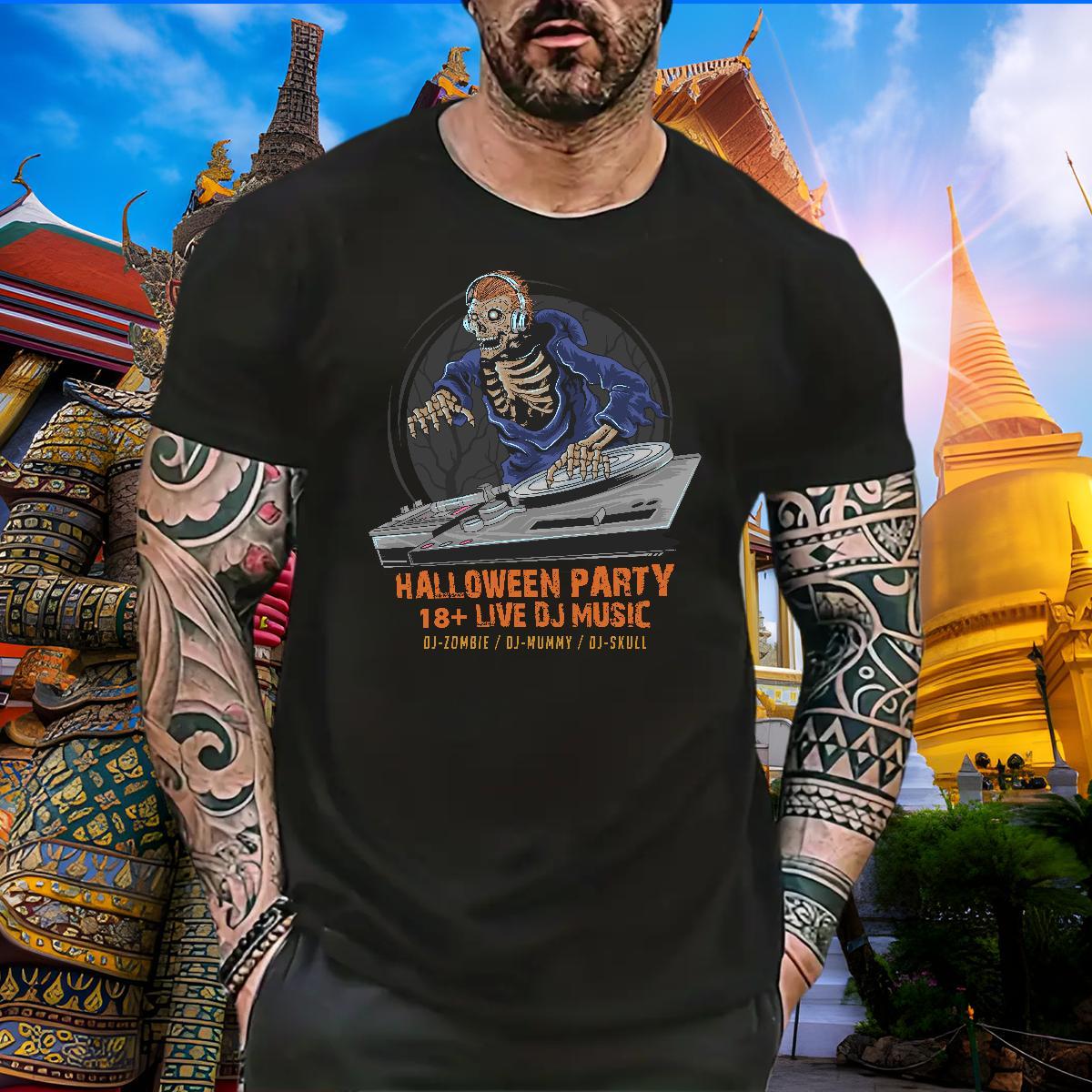 Loose Fit Man T Shirts skull O Neck Short Sleeves Summer Casual Anime Print 230g 100% Cotton Mens Tshirts DIY Tee Shirt