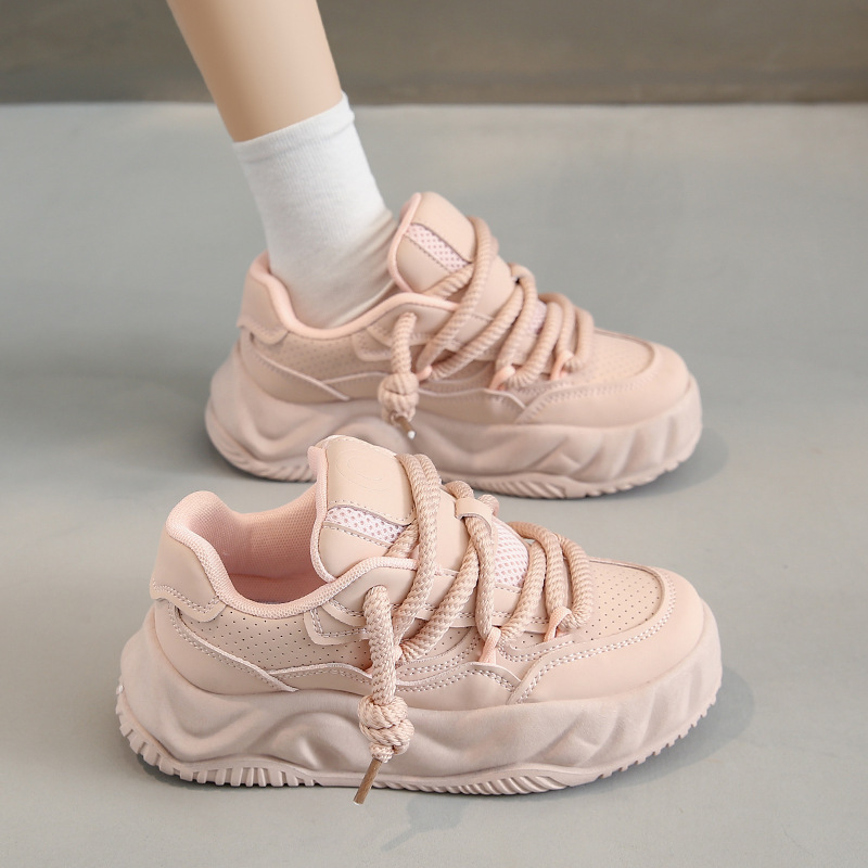 Ddmysports Autumn Winter New Instagram Korean Edition Little White Female Students Thick Sole Versatile Casual Sports Board Shoes Children J OUTDOOR
