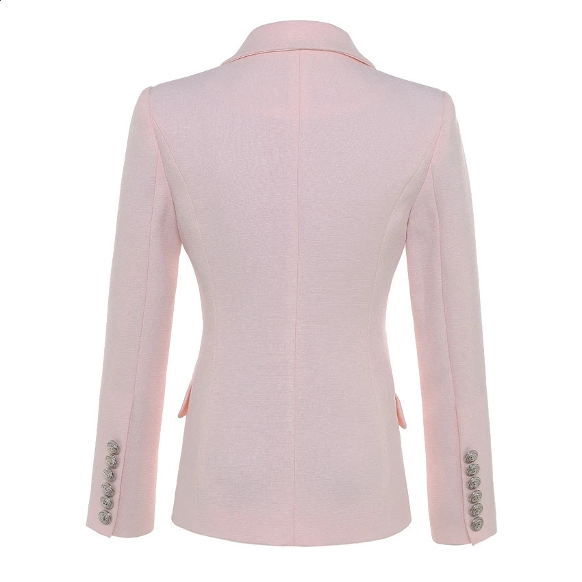 High quality fashion Baroque ner jacket womens silver lion button doublelayer bra 240819
