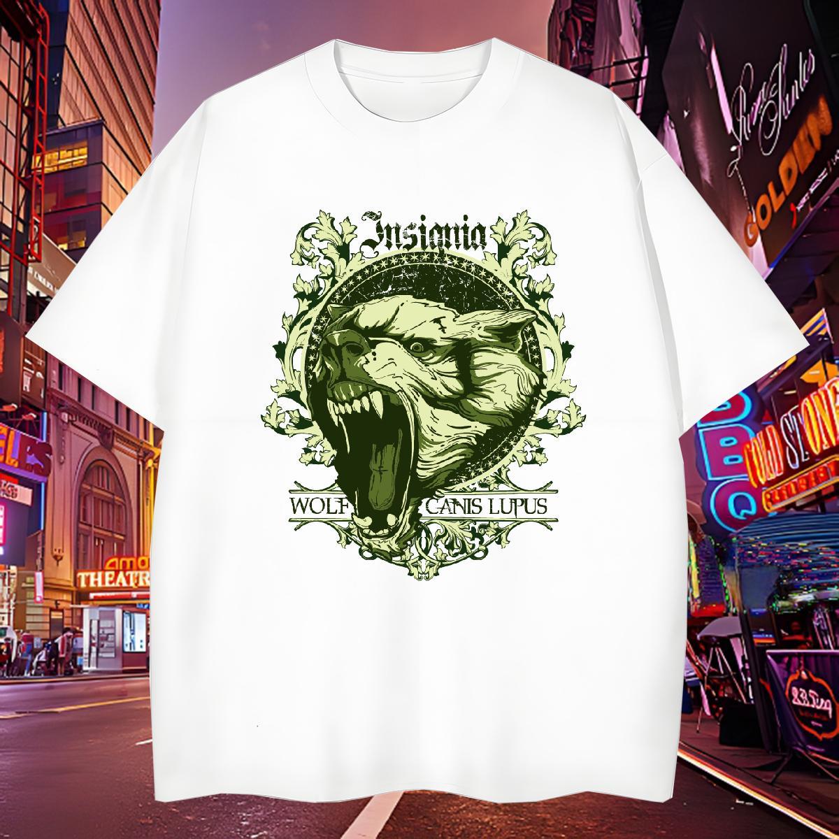 Cool T-Shirts lion Breathable Soft Spring Summer Custom Anime 230g 100% Cotton Men Clothes T-Shirt 2024 Designer Tops Shirt
