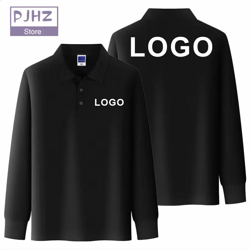Summer Breathable Long Sleeve Polo Shirt Personal Group Custom Print Embroidery High Quality Cotton Fabric Polo Shirts Tee 240820