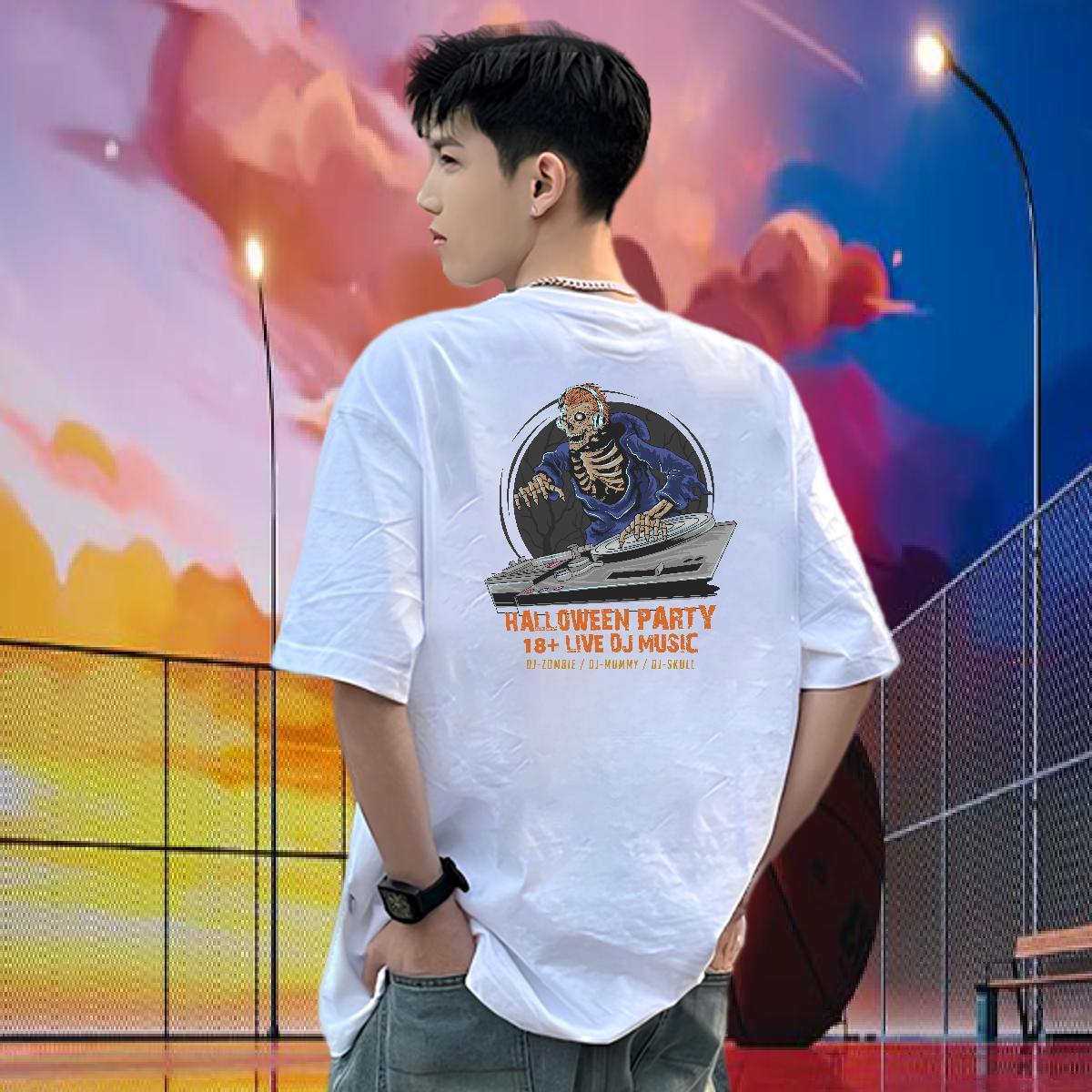 2024 New Mens Tshirts monster Anime Printing Street 230g Pure Cotton Tees Breathable Short Sleeve Popular Mens T Shirts Floral Print