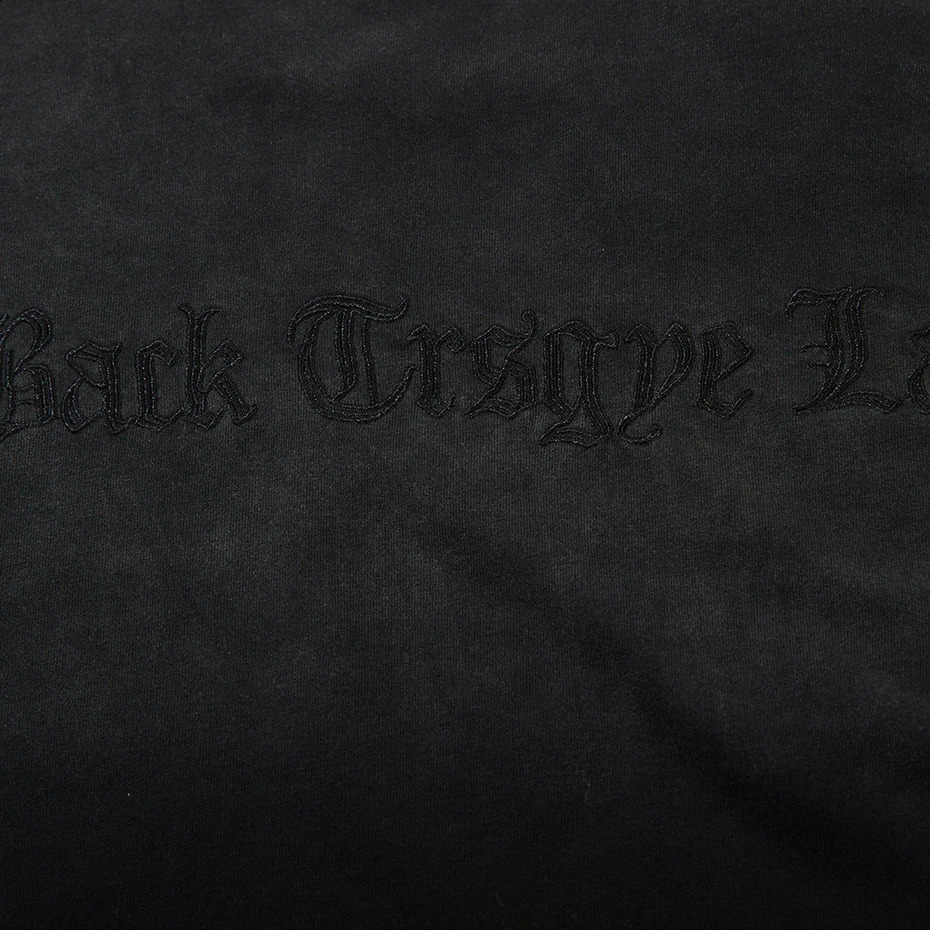 Streetwear Hip Hop Long Sleeve T-shirt Letter Embroidery Loose Black Tee Tops Men Washed Vintage Harajuku Oversized T Shirt Y2K 240820