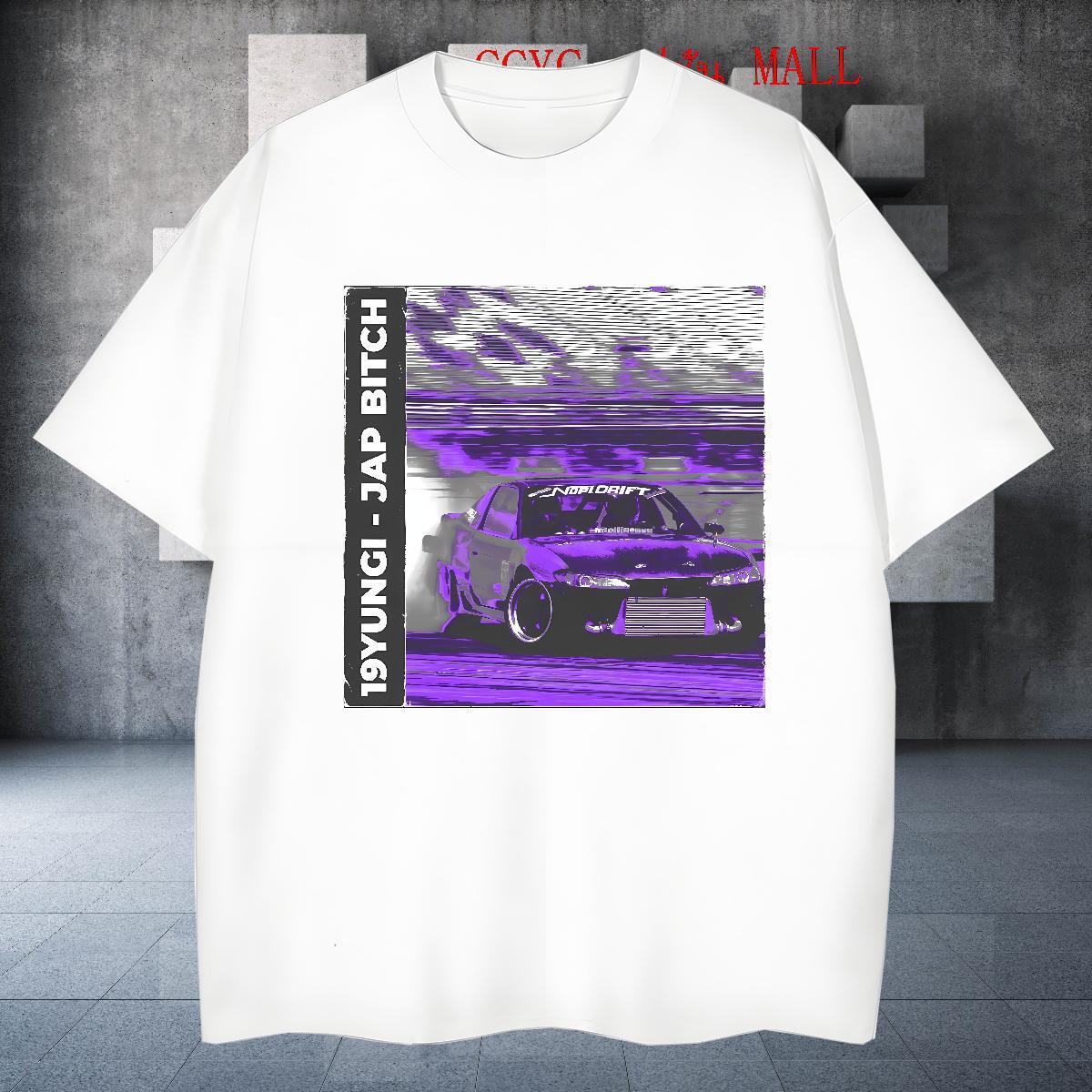 Comfortable Mens Tshirts Summer Casual 230g Pure Cotton Custom Printing Round Neck Short Sleeve car T Shirt For Man DIY Clothings