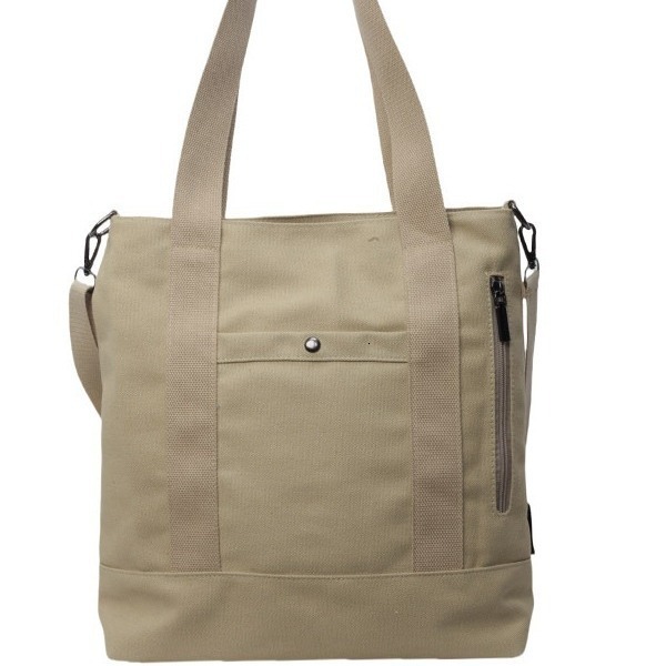 ISN design multi pocket commuting thick canvas student leisure tote bag, tutoring bag