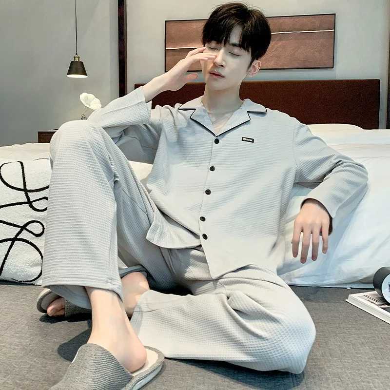 Mens cardigan lounge pajamas pajamasW240719
