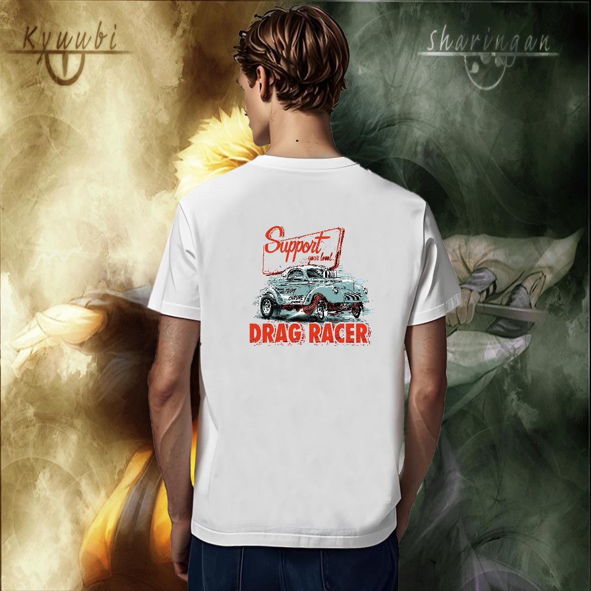 Cool Design car T-Shirts Sport Men Clothes T-Shirt 100% Cotton 230g DIY Breathable Crew Neck Custom Printing Top Tees