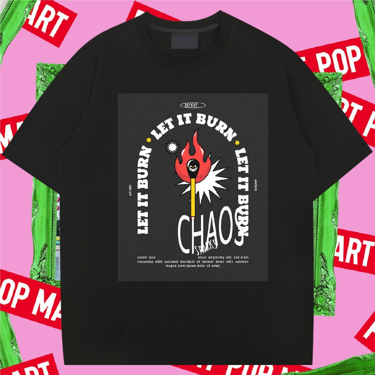 Cool Design fire 230g 100% Cotton Couples T Shirts Street Casual O-Neck Short Sleeve Man T Shirts New Cartoon Print Tees