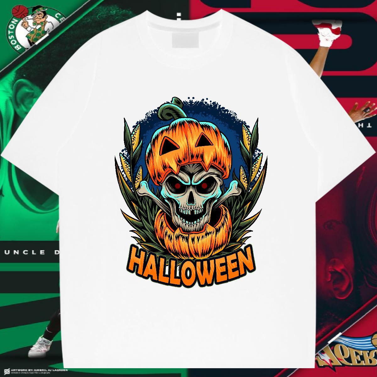 Comfortable T Shirts Men halloween Breathable Crew Neck Beach Plus Size Custom 100% Cotton 230g Men Tops Tees Fashion Design Tshirts
