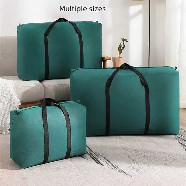 Big Capacity Storage Bag Portable Waterproof Dustproof Moistureproof Quilt Clothes Closet Under-Bed Packing Storage Organizer CL240820