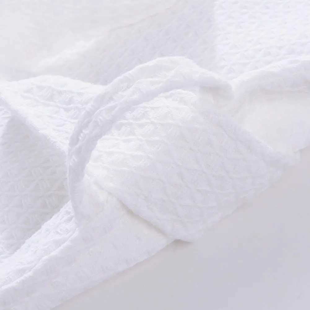 Neutral Night Cat V-neck Soft Lace Waist Pocket Pajama Spring Towel Bathroom Hotel Dress Beauty Salon Shower DressW240719