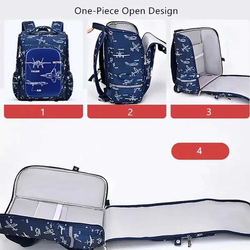 High Quality School Backpack for Boys Kids Bookbag Set with Lunch Bag Pencil Case Elementary School Bag Large Primary Book Bag Y240820