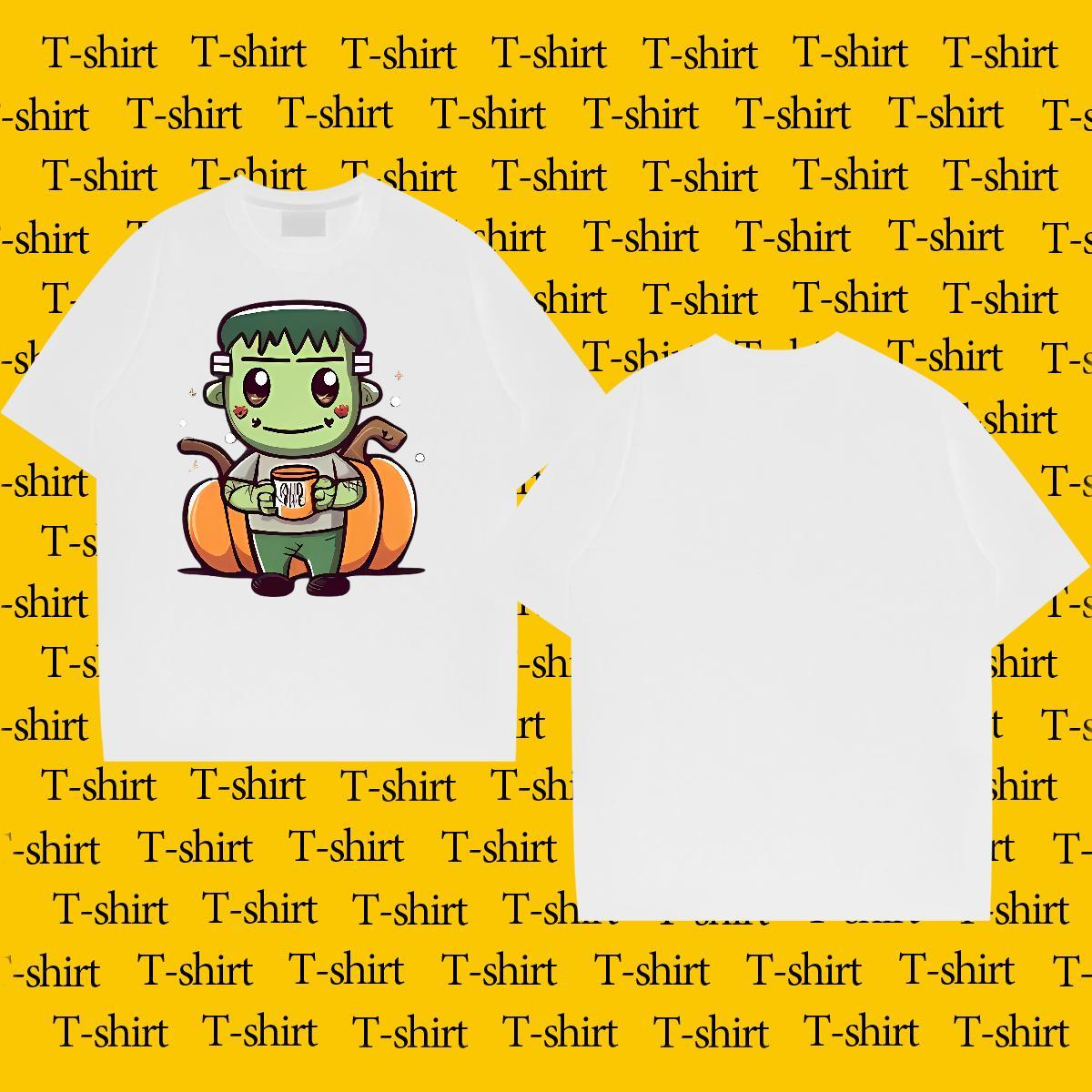 2024 Summer Tshirt for Man Woman monster High Street Hip Hop 230g 100% Cotton Clothings Short Sleeve Soft Classic T Shirt For Man Custom Print Oversiz