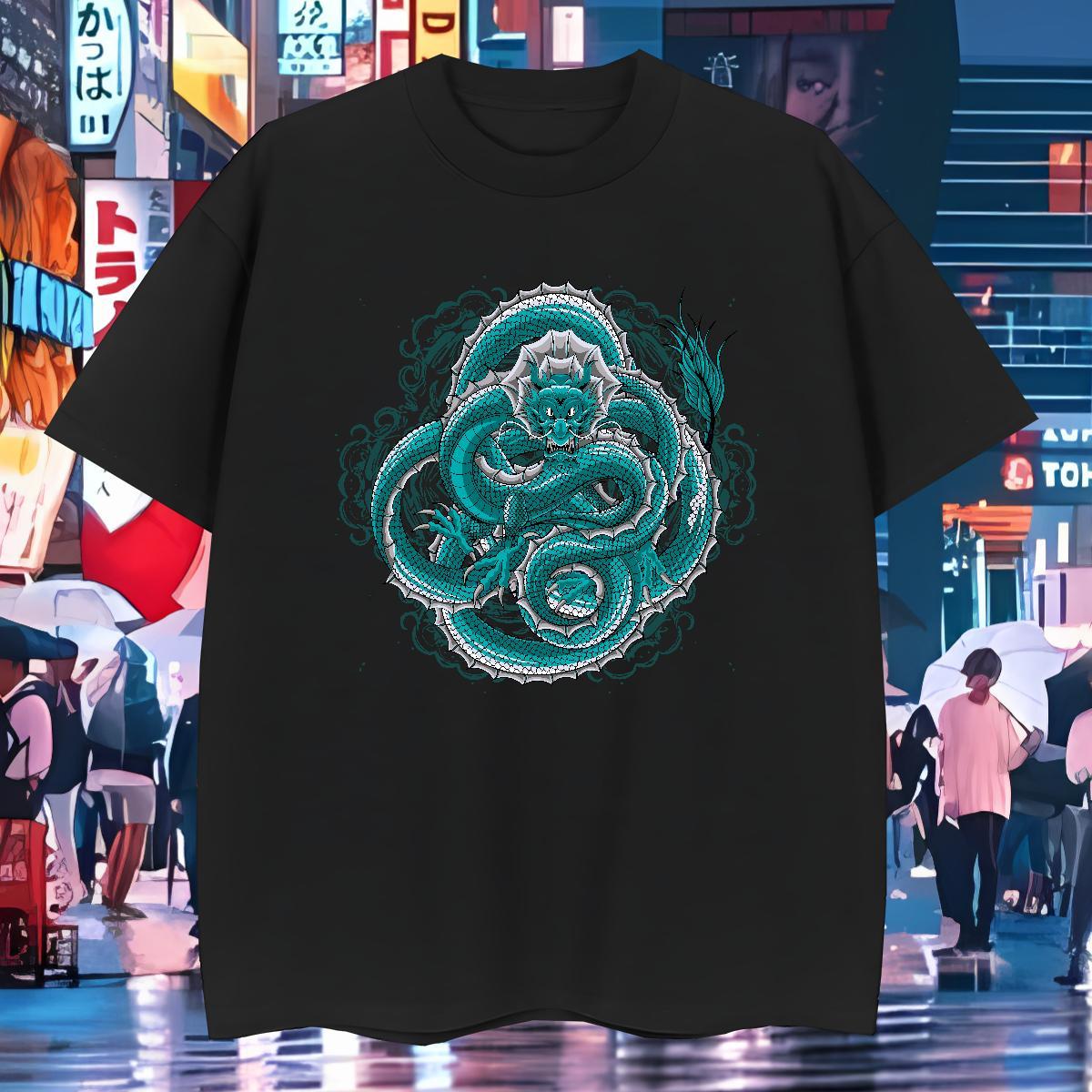 T Shirts Men 230g Cotton dragon Home Outdoor Breathable Custom Big Size Men Tshirts Customized Loose Fit Wear
