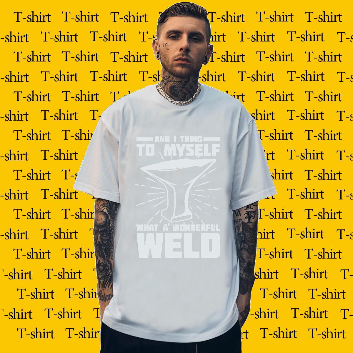 Cool monogram 230g 100% Cotton Tshirts Street Casual Breathable T-Shirts for Men 2024 New Graphic Tees Shirts