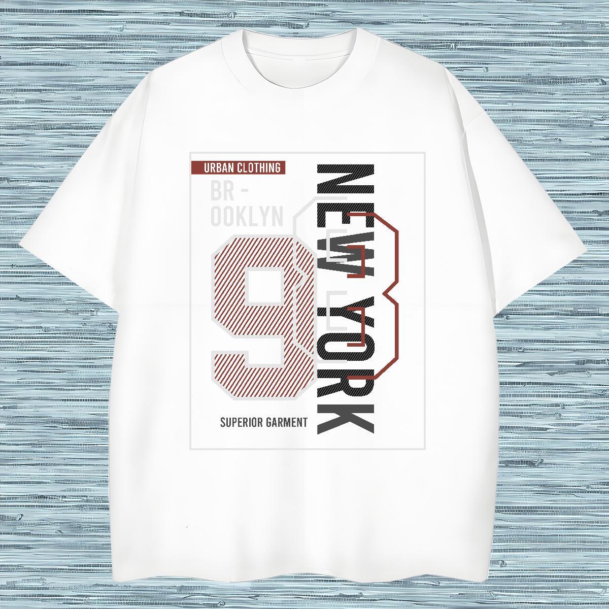 TOP Quality number Mens T Shirts Street Casual Men Tops Tees 230g Cotton DIY Short Sleeve Soft Customized Print Clothings
