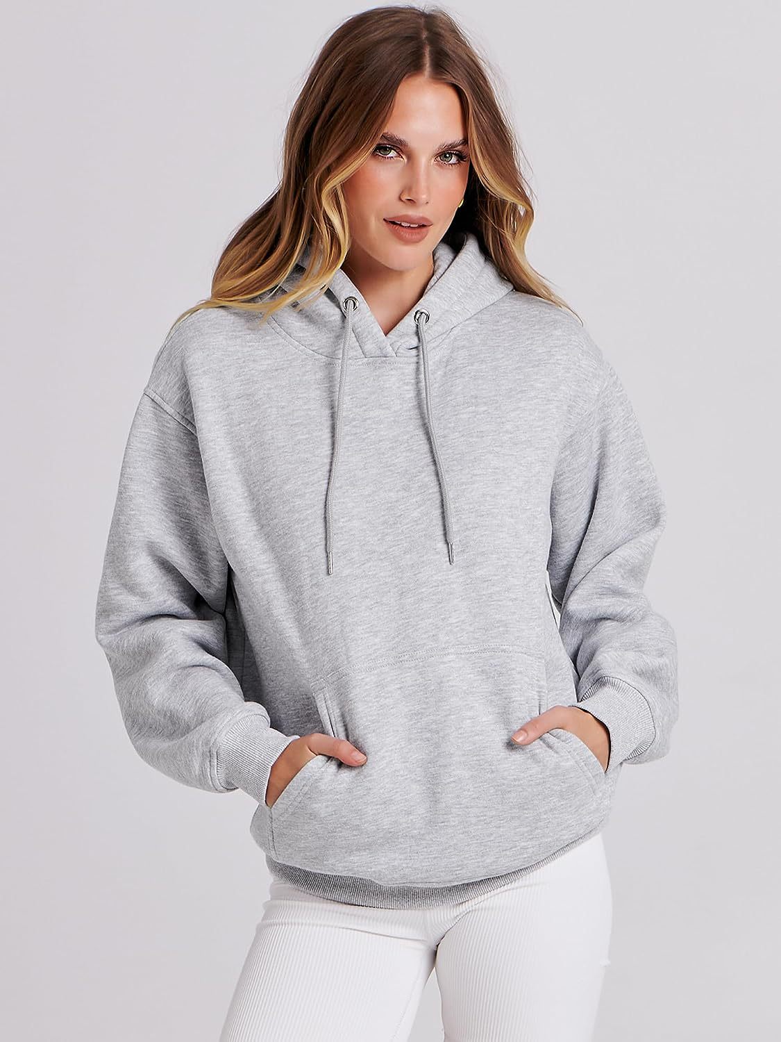 Autumn and Winter New Women's Fashion Solid Color Hoodie Stand up Collar Casual Loose Top