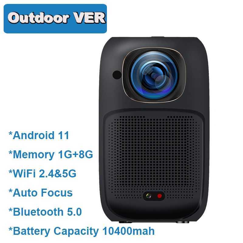 2024 Smart Outdoor Projector V1 Android 11 Dual Wifi6 BT5.0 4K 1080P 230 ANSI HD Home Cinema Outdoor Projector 10400 mAh Battery CL24820