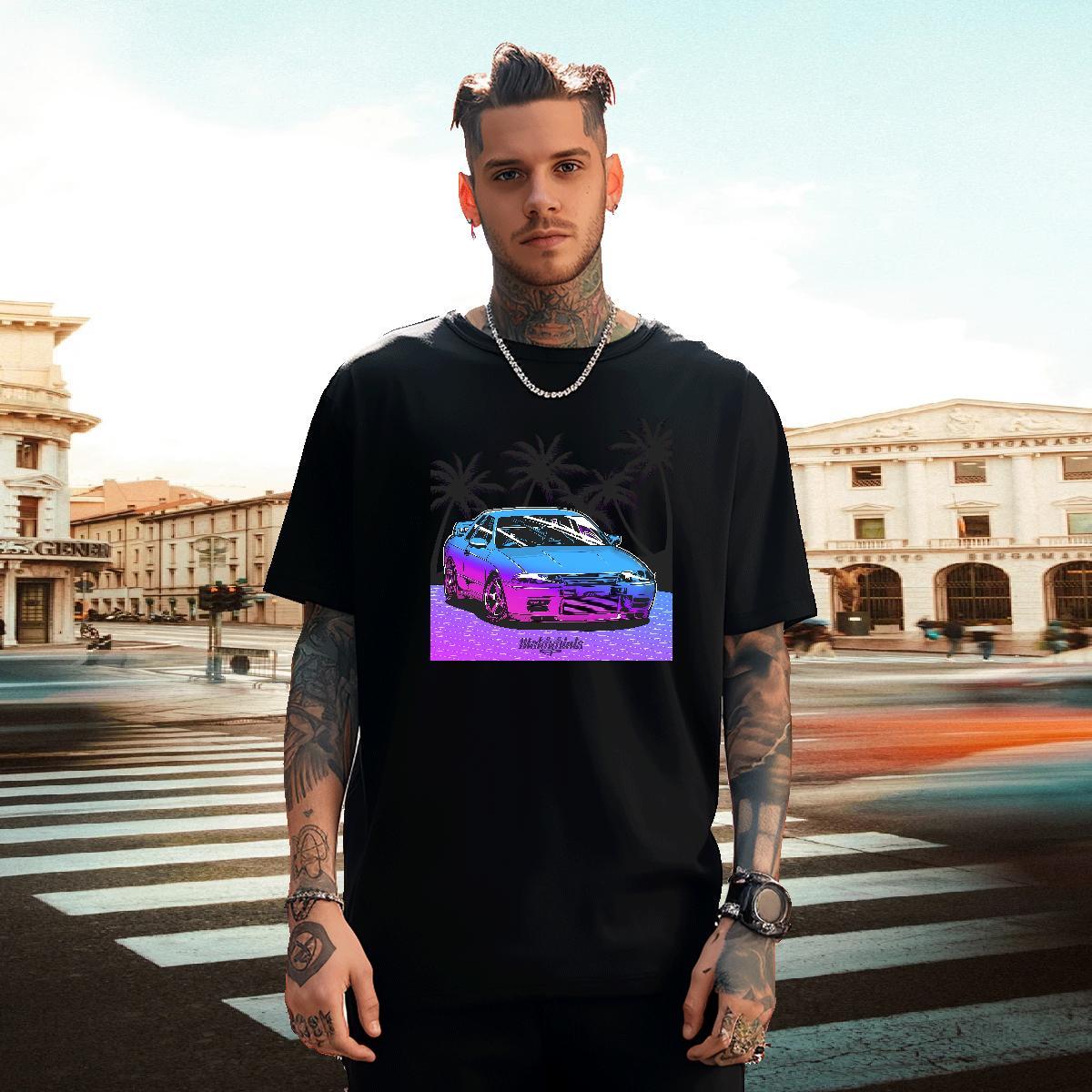 TOP Quality Couples T Shirts Outdoor 100% Cotton 230g Custom Big Size O Neck Short Sleeves car T Shirt For Man Fashion Designer Clothes