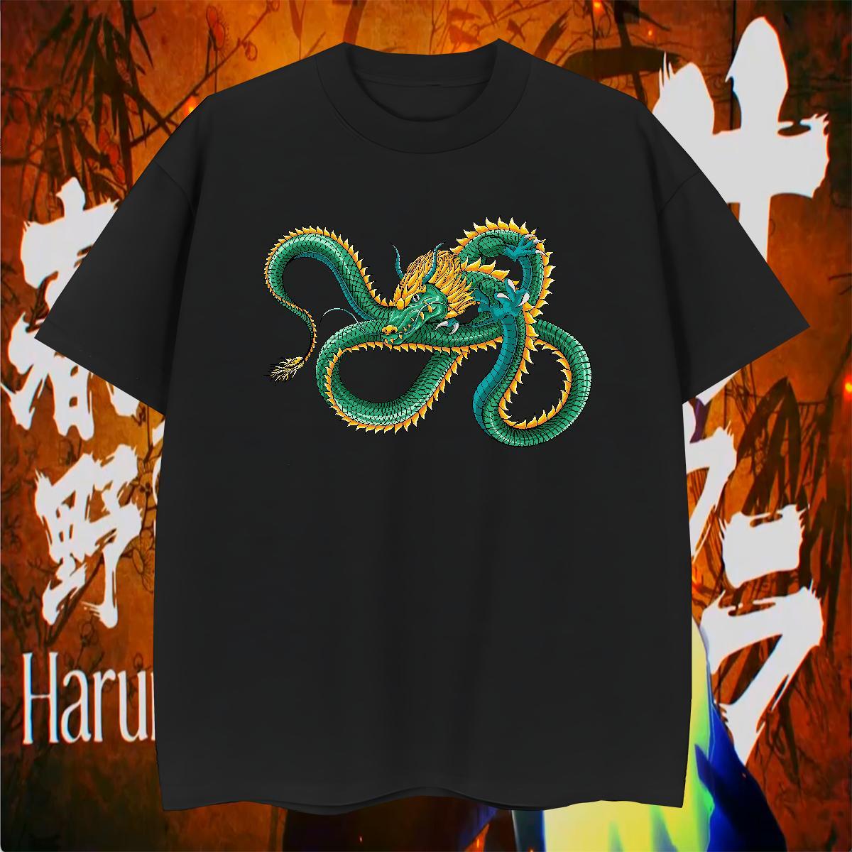 Men T Shirts 230g Cotton dragon Summer Casual O-Neck Short Sleeve Asian Size Men Tops Tees Fashion Design Soft Tshirts