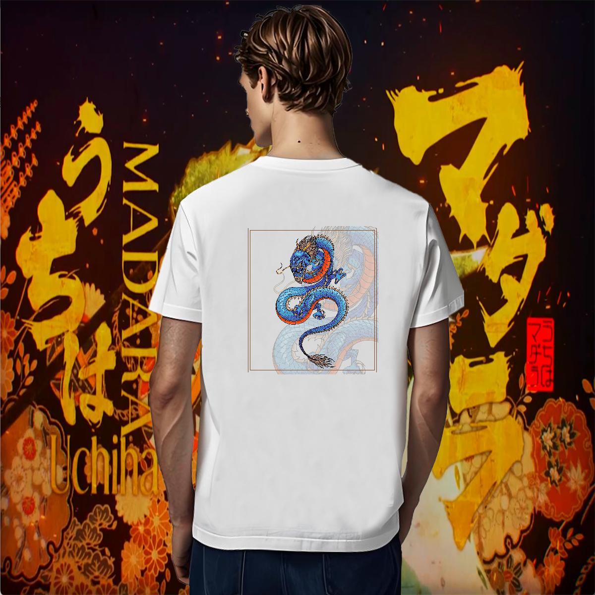T-Shirts for Men 230g Pure Cotton fierce Street Casual Crew Neck Breathable Plus Size Cartoon Tshirts Fashion Soft Polos