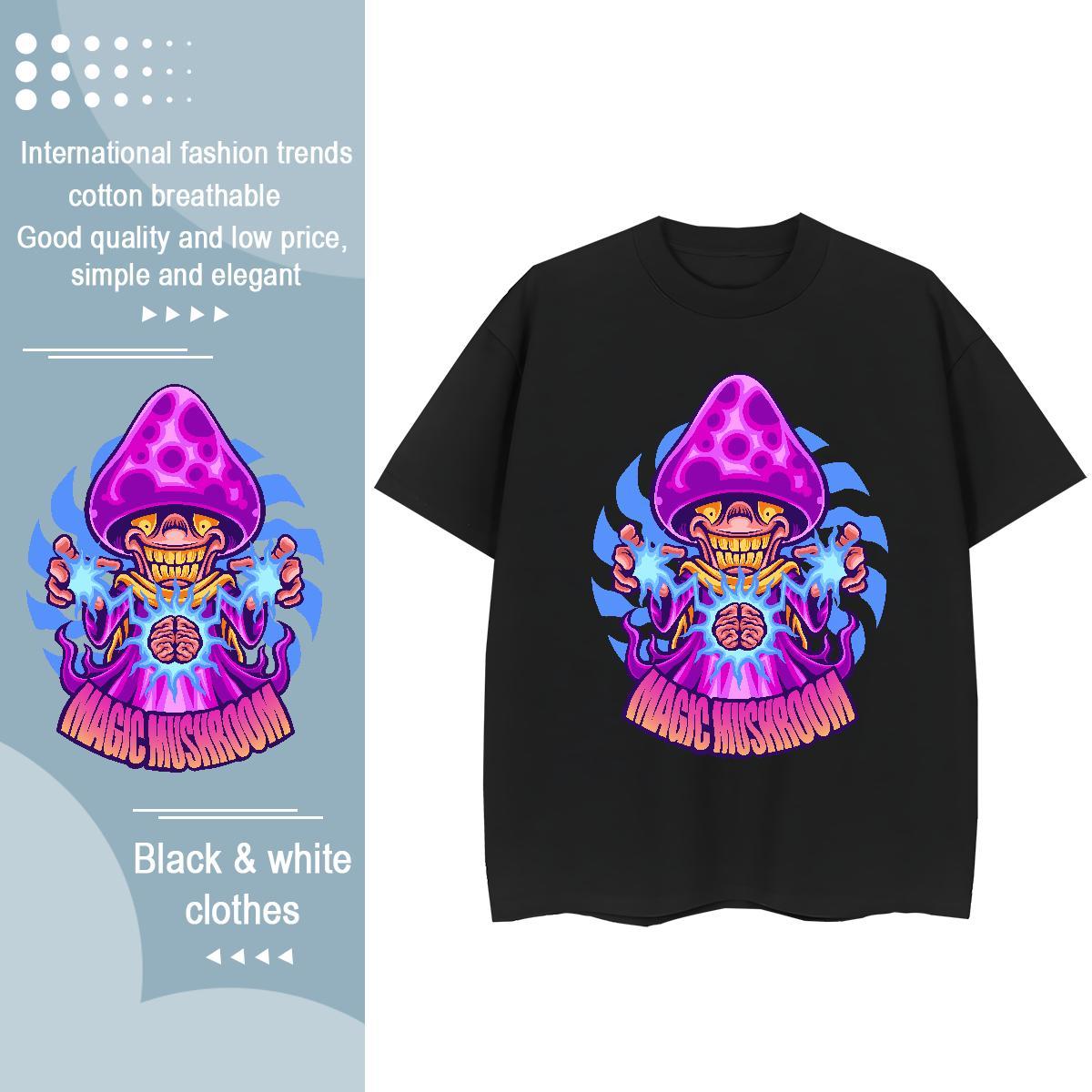 Fashion Woman Tshirt Home Outdoor Breathable Crew Neck Clothes Shirt Free Shipping 100% Cotton 230g ET Custom Cartoon T Shirts Women