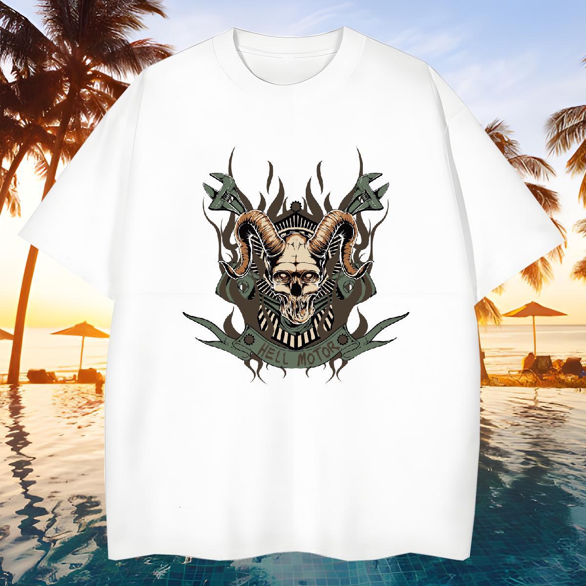 Cool Design Man T Shirts shape Crew Neck Daily Wear Black White 230g 100% Cotton Couples T Shirts Custom Tees Shirts