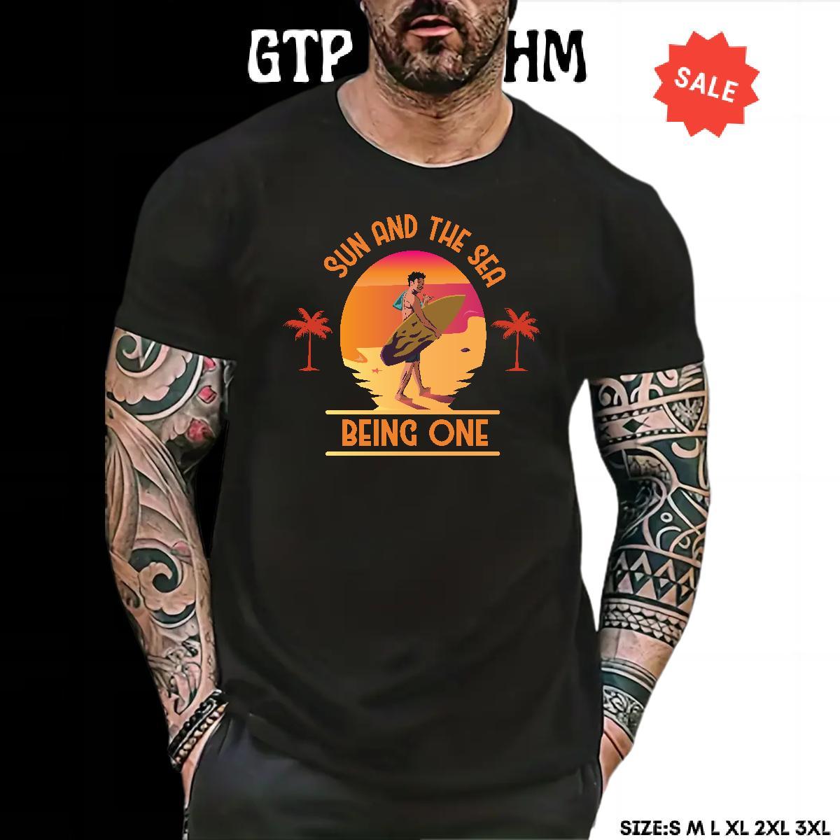 Loose Fit Men Tshirts Casual 230g Pure Cotton Plus Size Custom Breathable Short Sleeve sea Man T Shirts Factory Direct Tops Tees