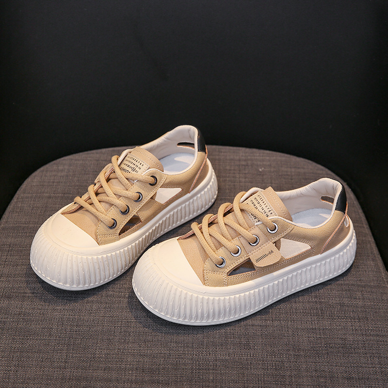 Ddmysports Little White Women S Summer New Korean Edition Instagram Female Student Leisure Ollow Breathable Versatile Board Shoes Street Shoot M OUTDO