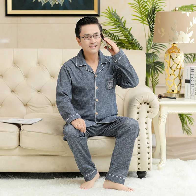 Luxury brand sleepwear mens sleepwear set long sleeved open top pants two pieces of autumn casual wear flat bottomed sleepwear loose oversizedW240719