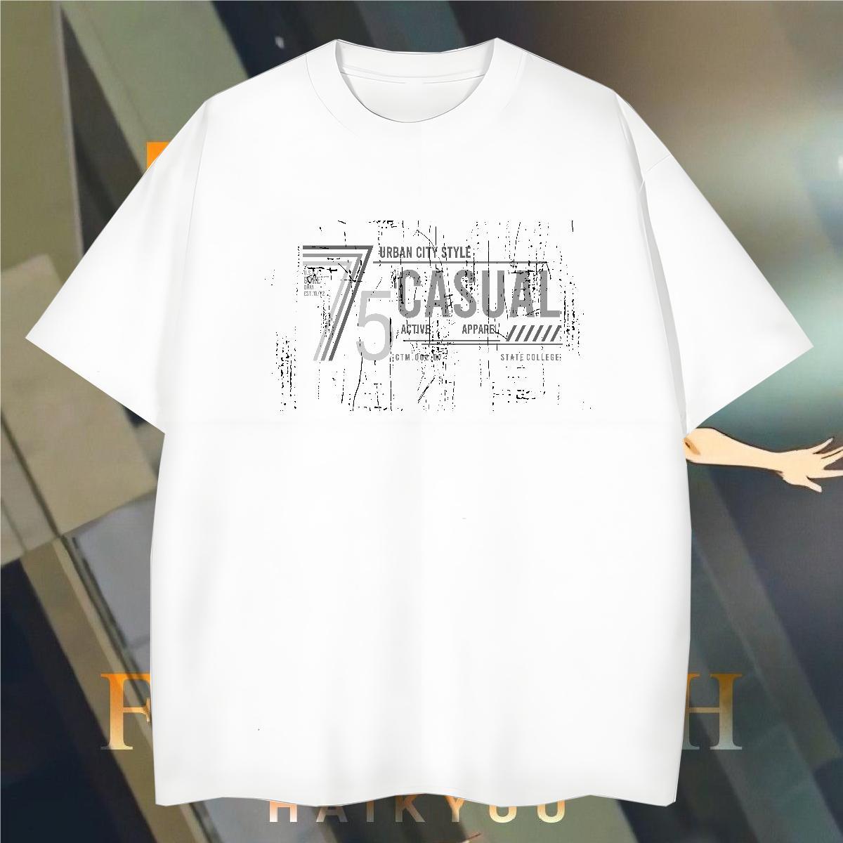 Soft letter 100% Cotton 230g Tshirts Sport O Neck Short Sleeves T Shirts Men Wholesale Custom Printing Tees