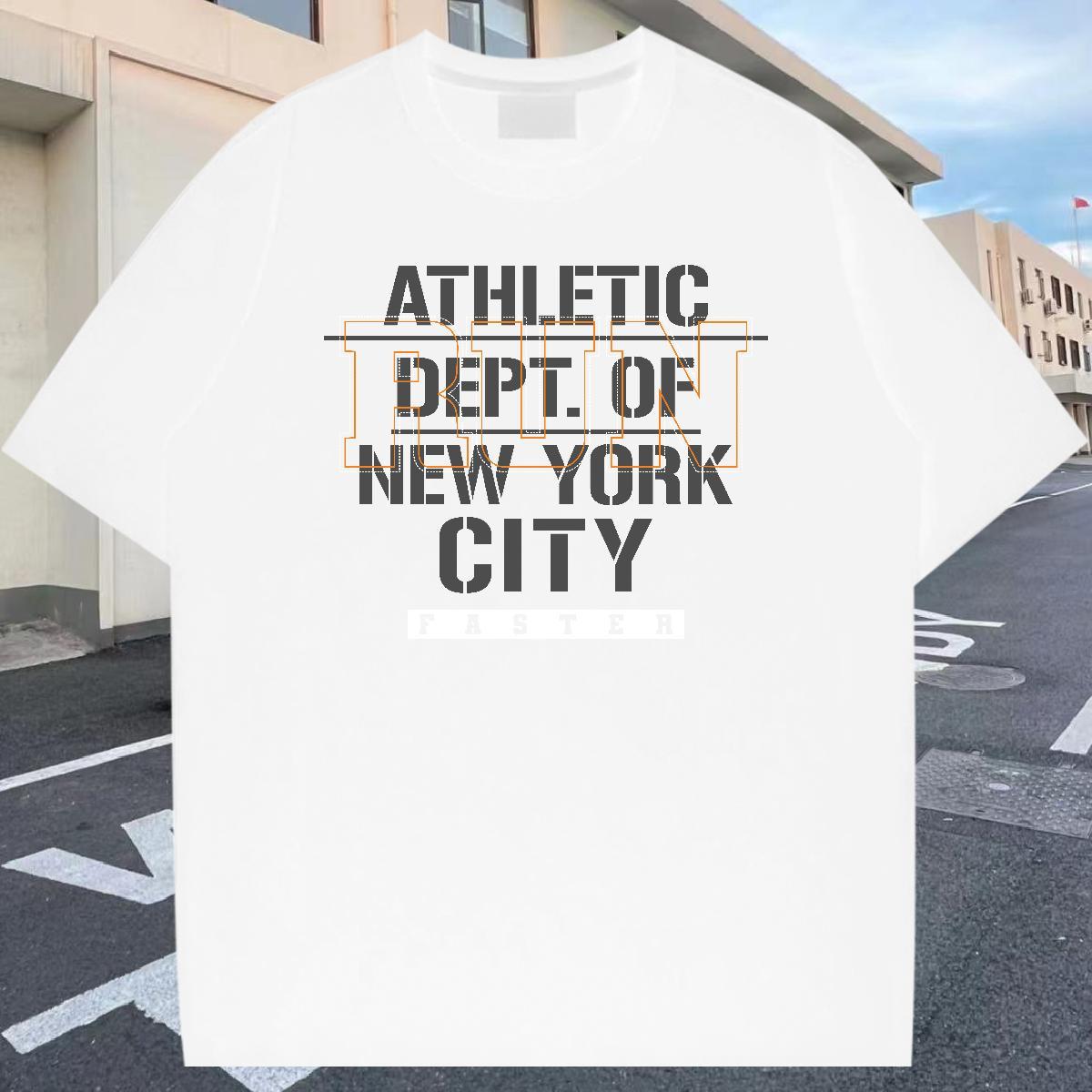 Popular Tshirt for Man Woman Street Wear 230g Pure Cotton DIY Printed Breathable Crew Neck NEW YORK Men T Shirts Stylist Top Tees