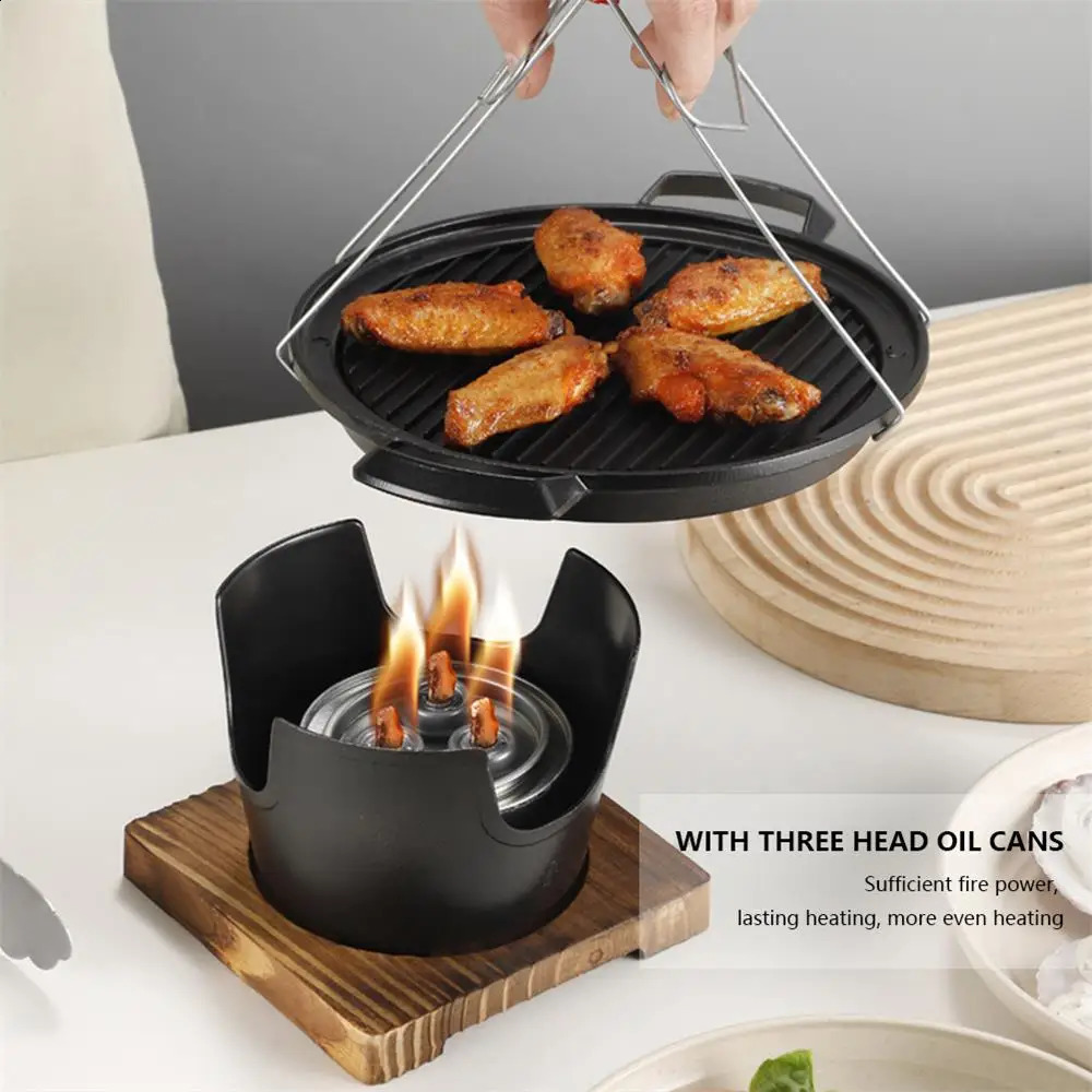 Mini Barbecue Oven Grill Home Outdoor Camping Alcohol Stove BBQ Japanese One Person Cooking Garden Party Roasting Meat Tool 240819