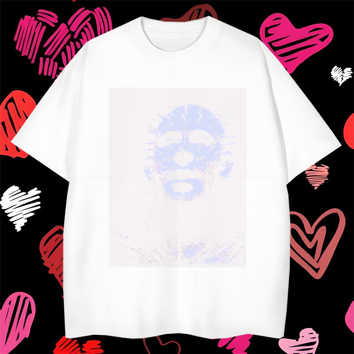 Classic Casual scary Men Tees 100% Cotton 230g T Shirt For Man Custom Print Plus Size Sports Casual Breathable Crew Neck Cool Polos