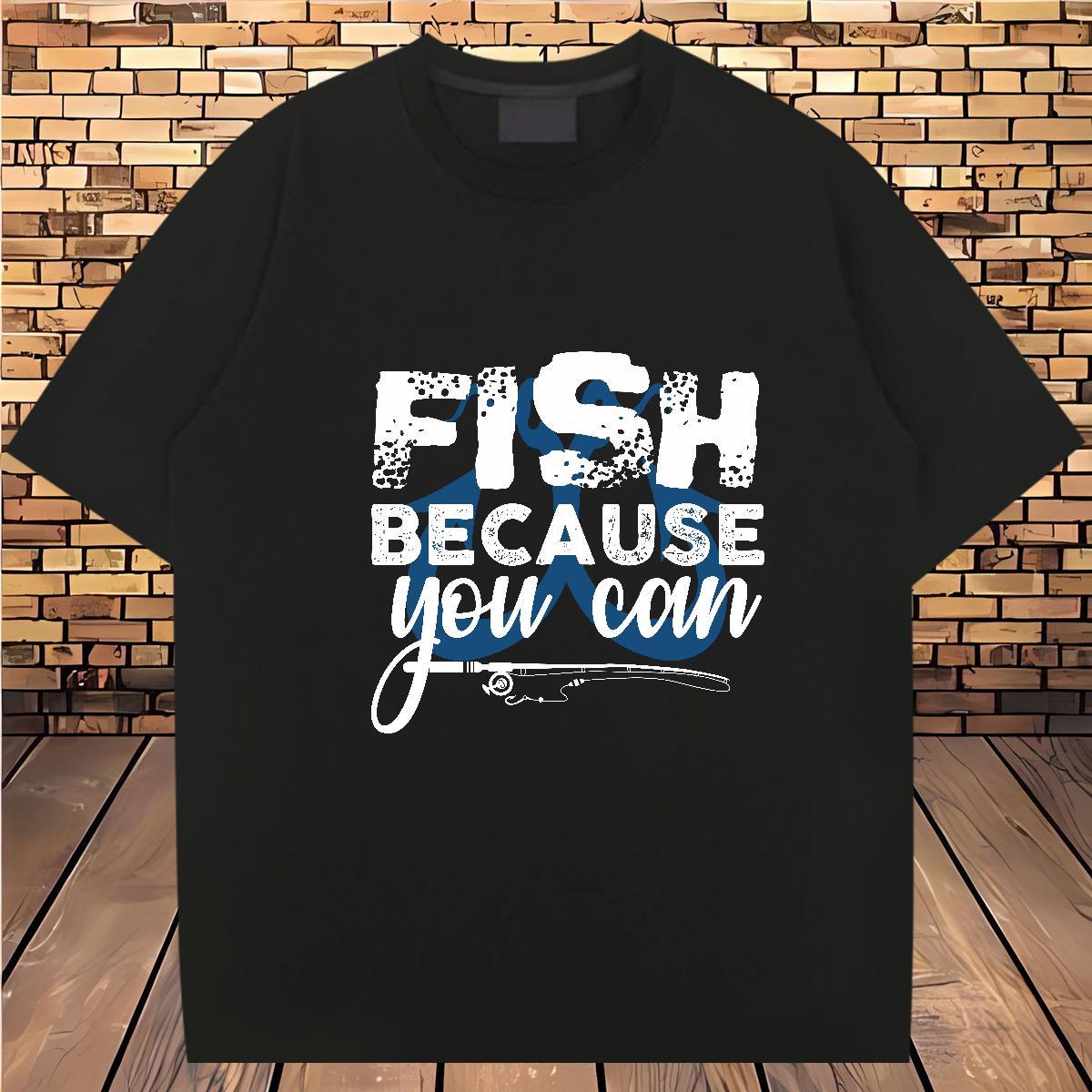 Designer fish 230g 100% Cotton Men Tshirts Street Wear Crew Neck Breathable T-Shirts Fashion Casual Plus Size Cartoon Top Tees