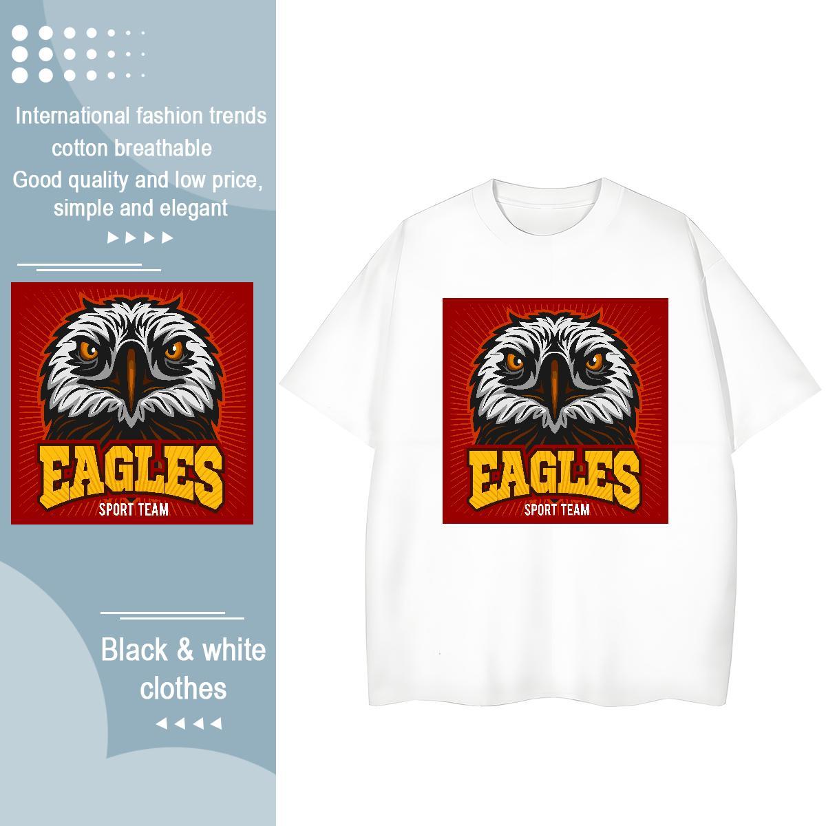 2024 Casual T Shirts Women O Neck Short Sleeves 100% Cotton 230g Unisex Tshirts Customized eagle Street Wear Designer Top Shirts