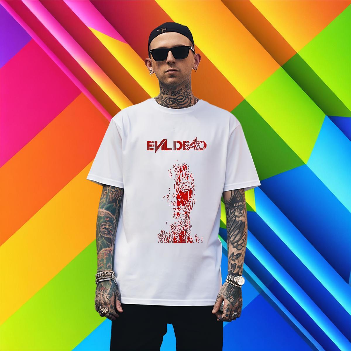 Man T Shirts 230g Pure Cotton scary Sport Breathable Black Oversized Tshirts Designer Fashion Comfortable Clothings