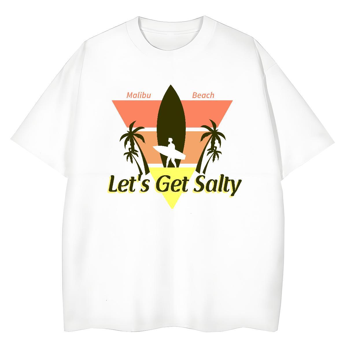 Comfortable sea 230g 100% Cotton Men Tshirts Summer Casual O Neck Short Sleeves T-Shirts for Men DIY Oversized 4XL Clothes