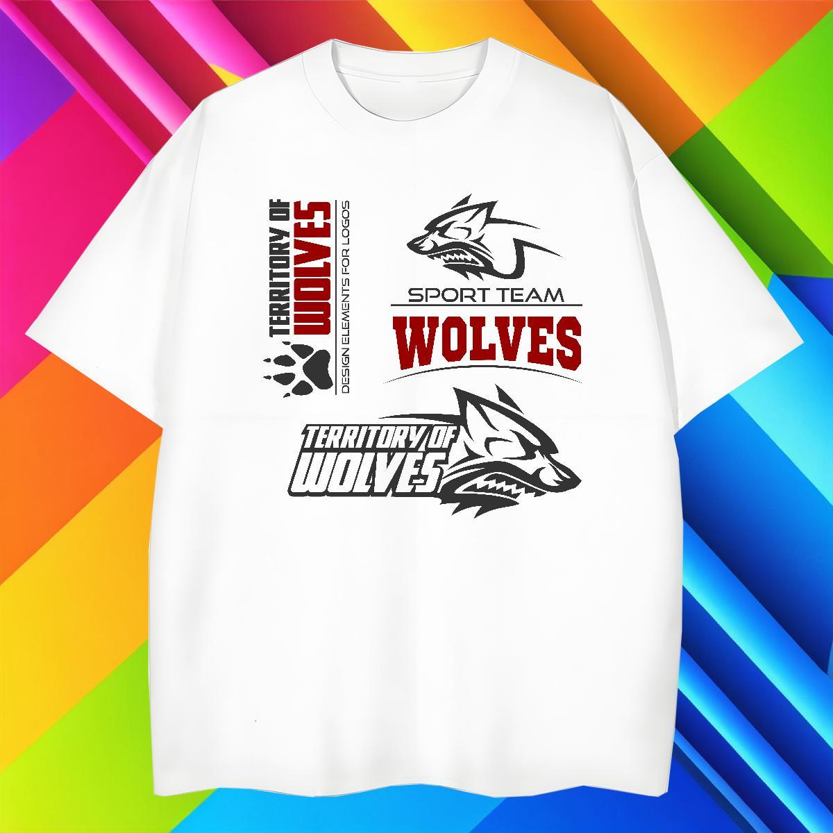 Customized Tshirt for Man Woman wolf Outdoor 100% Cotton 230g Tops Breathable Crew Neck Loose T Shirt For Man Skull
