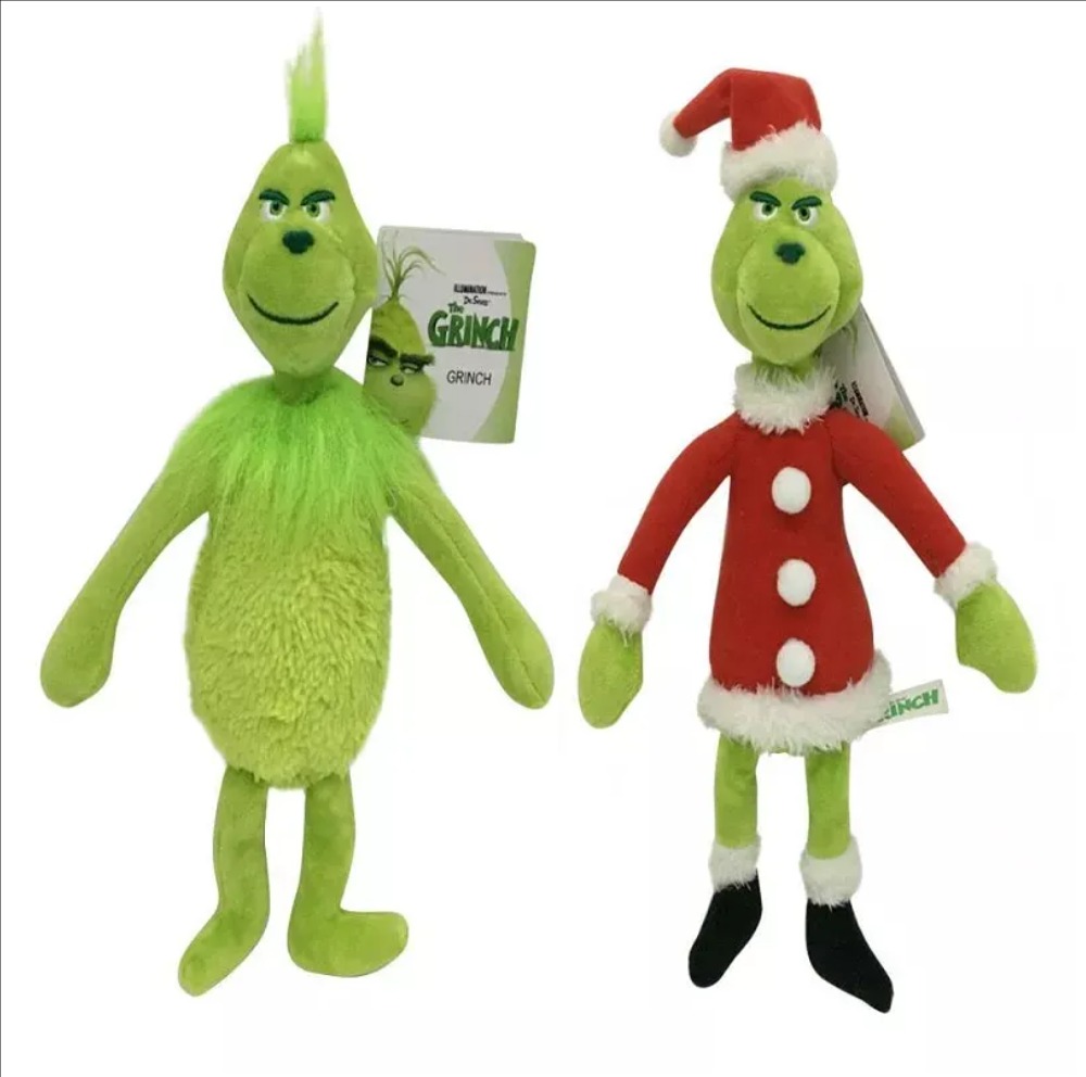 1PC Stole Plush Toys green Grinch stuffed toy Max Dog Doll Soft Stuffed Cartoon Animal Peluche for Kids Christmas Gifts GG0820