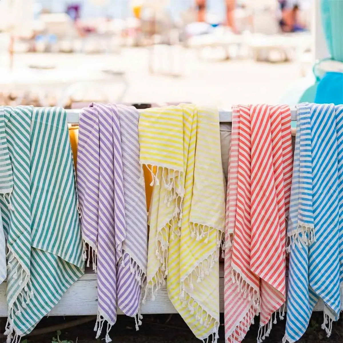 100% Cotton Turkish Beach Towel Comfortable Lightweight Absorbent Quick-drying Swimming Blanket Party Accessories 240819